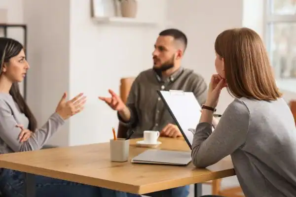 Image of couple access free mediation using family mediation voucher scheme Tonbridge